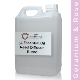 5x Geranium & Rose Essential Oil Reed Diffuser Blend