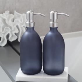 72x 300ml Frosted Grey Glass Bottle
