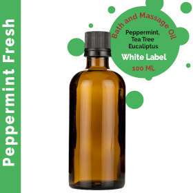 10x Peppermint Fresh Massage Oil 100ml - White Label