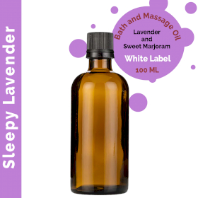 10x Sleepy Lavender Massage Oil 100ml - White Label