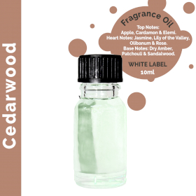 10x Cedarwood Fragrance Oil 10ml - White Label