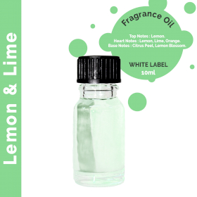 10x Lemon & Lime Fragrance Oil 10ml - White Label