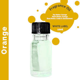 10x Orange Fragrance Oil 10ml - White Label