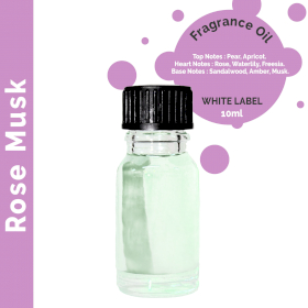 10x Rose Musk Fragrance Oil 10ml - White Label