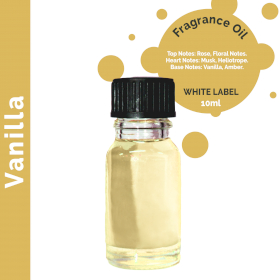 10x Vanilla Fragrance Oil 10ml - White Label