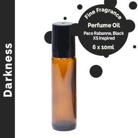 6x Darkness Fine Fragrance Perfume Oil 10ml - White Label