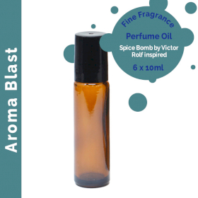6x Aroma Blast Fine Fragrance Perfume Oil 10ml - White Label