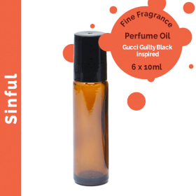 6x Sinful Fine Fragrance Perfume Oil 10ml - White Label