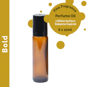 6x Bold Fine Fragrance Perfume Oil 10ml - White Label