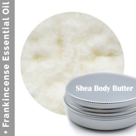 50x Aromatherapy Shea Body Butter 90g - Frankincense - White Label