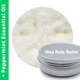 50x Aromatherapy Shea Body Butter 90g - Peppermint - White Label
