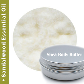 50x Aromatherapy Shea Body Butter 90g - Sandalwood - White Label