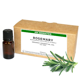 10x Rosemary Organic Essential Oil 10ml - White Label