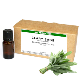 10x Clary Sage Organic Essential Oil 10ml - White Label