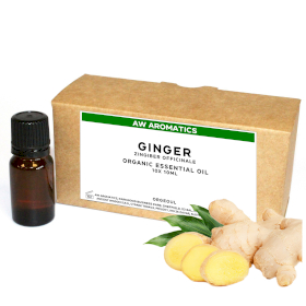 10x Ginger Organic Essential Oil 10ml - White Label