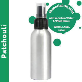6x 100ml Essential Oil Mist - Patchouli - White Label