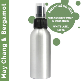 6x 100ml Essential Oil Mist - May Chang & Bergamot - White Label