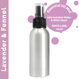 6x 100ml Essential Oil Mist - Lavender & Fennel - White Label