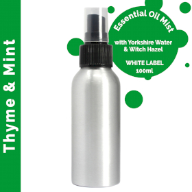 6x 100ml Essential Oil Mist - Thyme & Mint - White Label