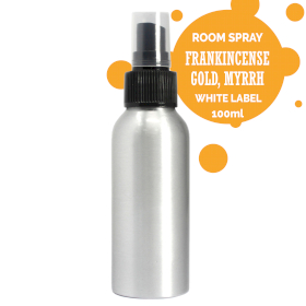 6x 100ml Room Spray - Gold, Frankincense & Myrrh - White Label