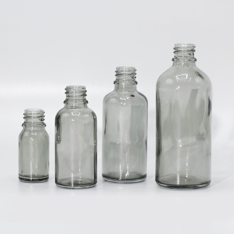 Wholesale Smoke Grey Glass Dropper Bottles