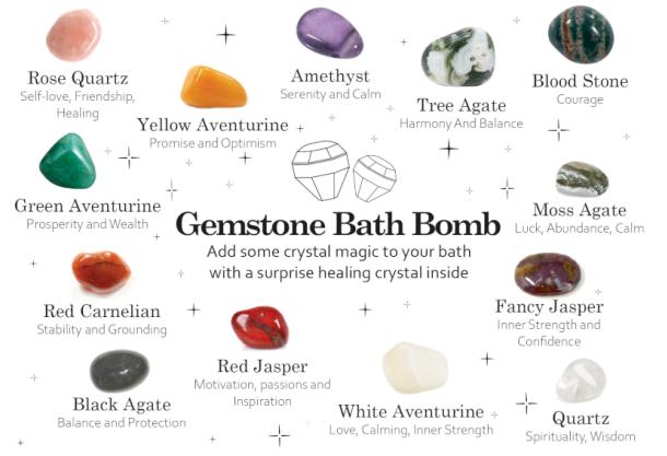 White Label Gemstone Bath Bombs