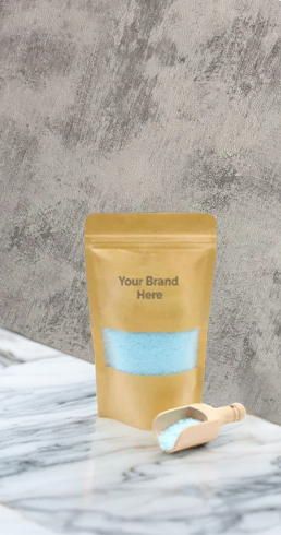 White Label Aromatherapy Bath Potion in Kraft Bag 350g